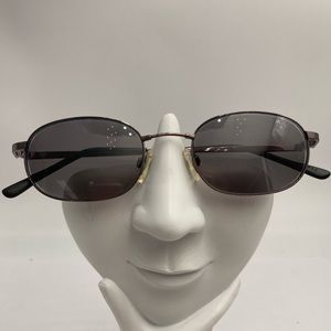 Vintage Marchon Gunmetal Oval Sunglasses Frames